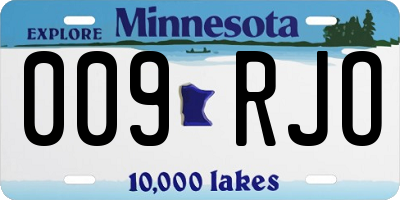 MN license plate 009RJO