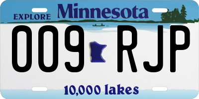 MN license plate 009RJP