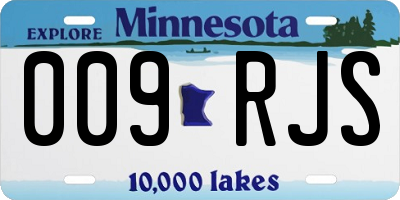MN license plate 009RJS