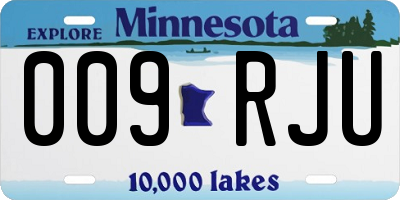 MN license plate 009RJU