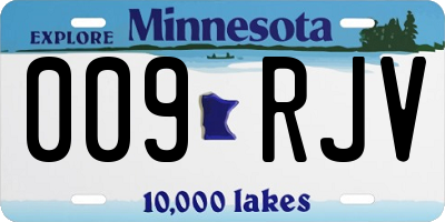 MN license plate 009RJV
