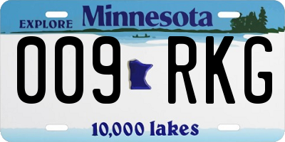 MN license plate 009RKG