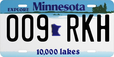 MN license plate 009RKH