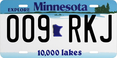 MN license plate 009RKJ