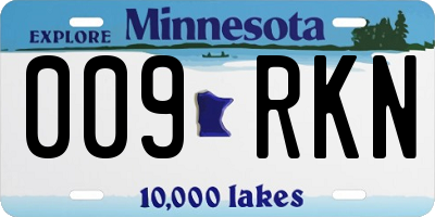 MN license plate 009RKN