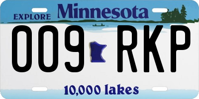 MN license plate 009RKP