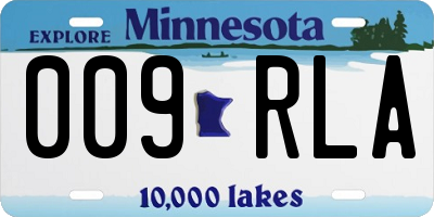 MN license plate 009RLA