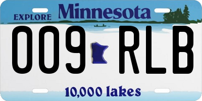 MN license plate 009RLB