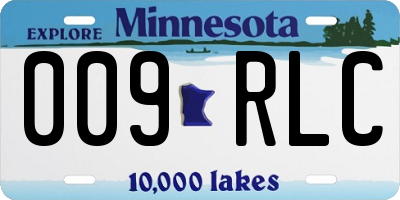MN license plate 009RLC