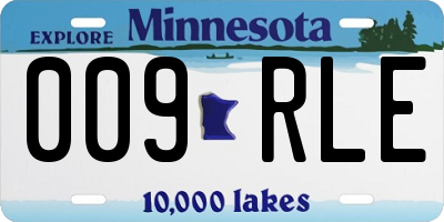 MN license plate 009RLE