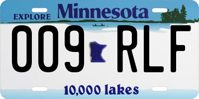 MN license plate 009RLF