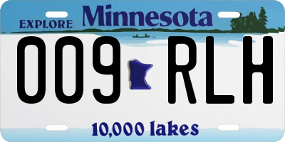 MN license plate 009RLH