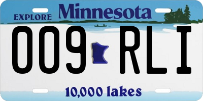 MN license plate 009RLI