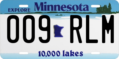 MN license plate 009RLM