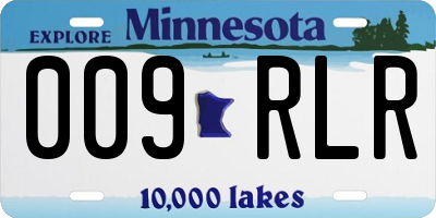MN license plate 009RLR