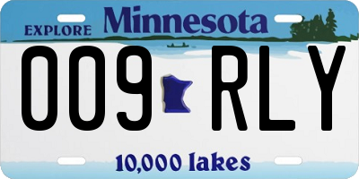 MN license plate 009RLY