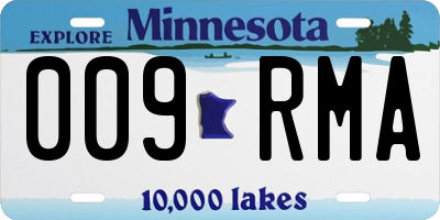 MN license plate 009RMA
