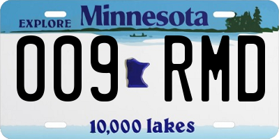 MN license plate 009RMD