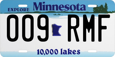 MN license plate 009RMF
