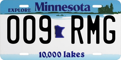 MN license plate 009RMG