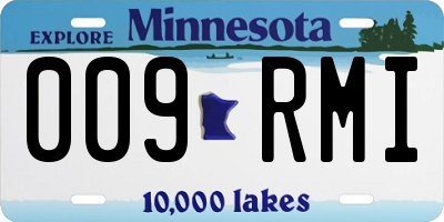 MN license plate 009RMI