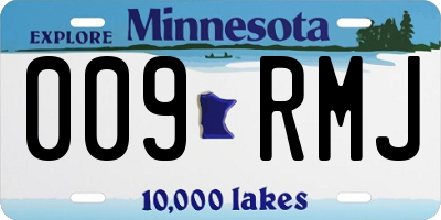 MN license plate 009RMJ