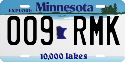 MN license plate 009RMK
