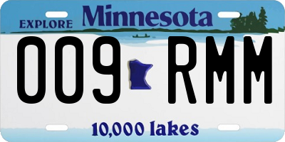 MN license plate 009RMM