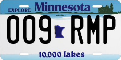 MN license plate 009RMP