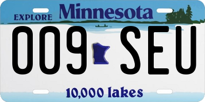 MN license plate 009SEU