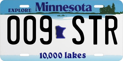 MN license plate 009STR