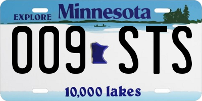 MN license plate 009STS