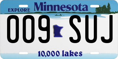 MN license plate 009SUJ