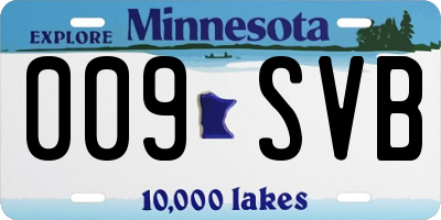MN license plate 009SVB