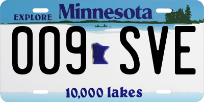 MN license plate 009SVE