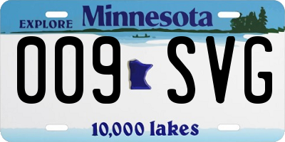 MN license plate 009SVG