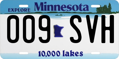 MN license plate 009SVH