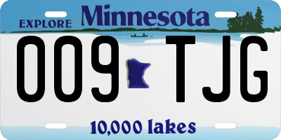 MN license plate 009TJG