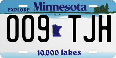MN license plate 009TJH