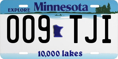 MN license plate 009TJI
