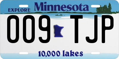 MN license plate 009TJP