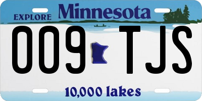 MN license plate 009TJS