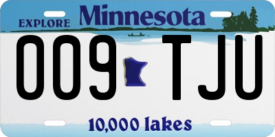 MN license plate 009TJU