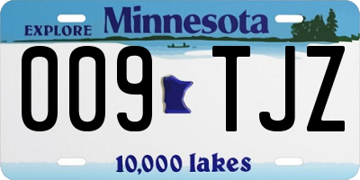 MN license plate 009TJZ