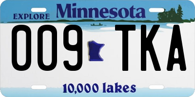 MN license plate 009TKA