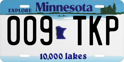 MN license plate 009TKP