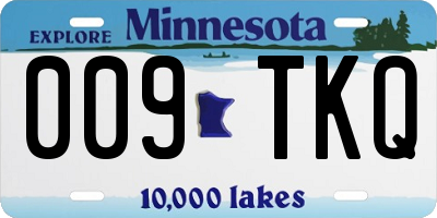 MN license plate 009TKQ