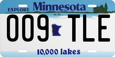 MN license plate 009TLE