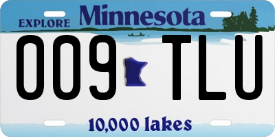 MN license plate 009TLU