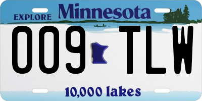 MN license plate 009TLW